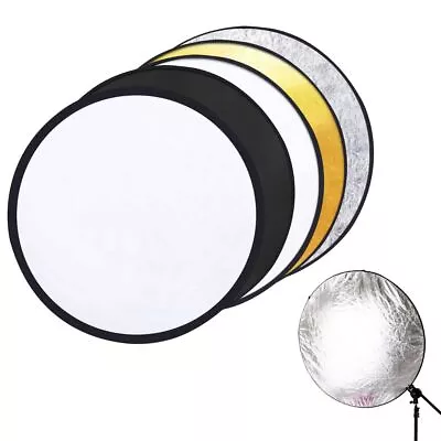 5-in-1 Foldable Collapsible Light Reflector Camera Accessories Photograph Round • $10.29