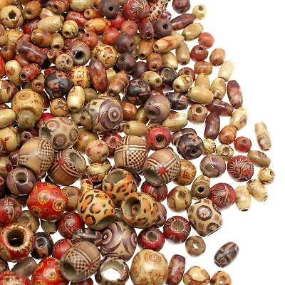 500 Wooden Beads For Jewelry Making - Painted Assorted African Beads • $14.95