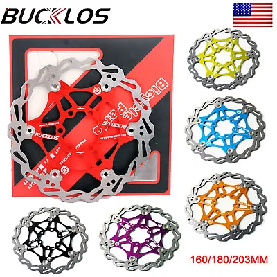 US 160 180 203mm MTB Bike Disc Brake Floating Rotor 6 Bolt Cycling Rotors AL7075 • $8.96