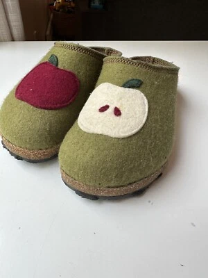 £38.44 • Buy Women’s Haflinger Green Apple  Wool Slippers Size 6 37 Unisex