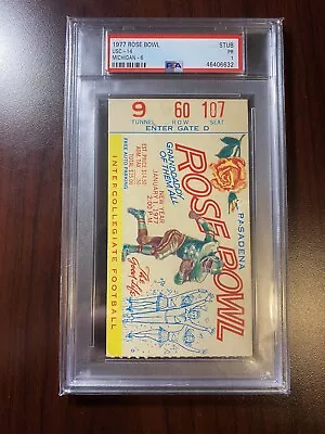 1977 Rose Bowl Game Ticket USC Trojans Michigan Wolverines PSA 1 🔥 • $8.50