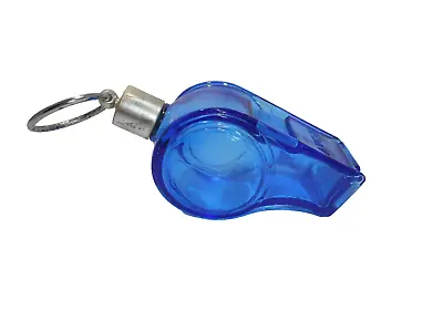 Vintage Avon Large Blue Glass Whistle Aftershave Decanter Collectible Bottle • $6.50