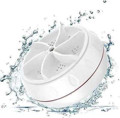 USB Mini Washing Machine Portable Ultrasonic Turbine Laundry Washer Travel • $11.39