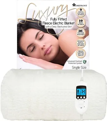 Heated Blanket Single Size Electric Mattress Cover Machine Washable • £64.99