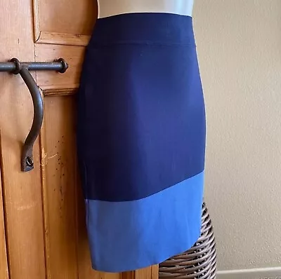 BCBG Max Azria Color Pac BLUE Bandage Stretch High Waist Mini Pencil Skirt S • $18.98