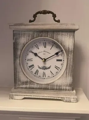 Reyenay Mantle Clock Centrepiece Mantelpiece Grey Home Decor Fireplace Rustic  • £26.99