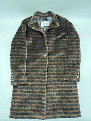 🌟 'S MAX MARA Coat Jacket In Virgin WOOL - USA Size 10 Single Button Long • $324