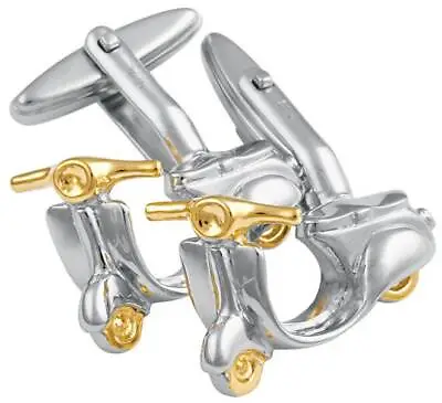 Scooter Cufflinks Sterling Silver Gold Plated  Hallmarked By JewelAriDesigns • £200.34