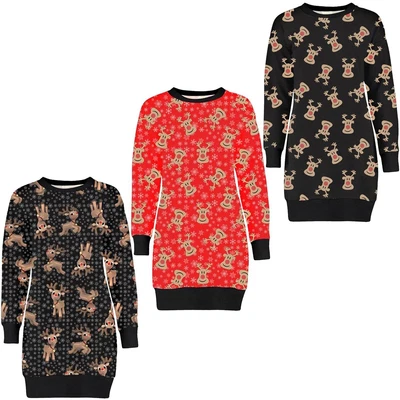 $23.22 • Buy New Ladies Novelty Xmas Baby Snowflakes Reindeer Christmas Thermal Jumpers