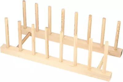£6.90 • Buy OIJOIYOI Dish Rack, Wooden Plate Rack, Plate Pan Saucepan Stand, Pot Lid Holder,