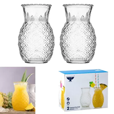 Large 675ml Set Fiesta Hurricane Pina Colada Cocktail Glass Entertain Set UK • £11.35