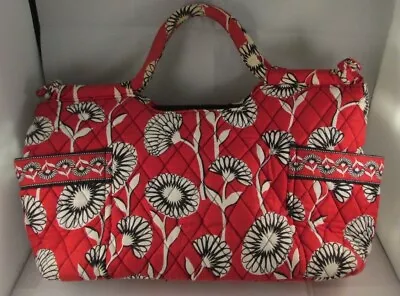 VERA BRADLEY Red Deco Daisy Handbag Purse Tote • $21.99