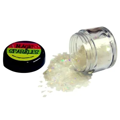 Edible Flakes Magic Sparkles - Crystal (Snow) White - Cupcake Sprinkles 2.0g • £5.65