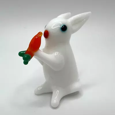 Murano Glass Handcrafted Unique Art Lovely Rabbit Figurine Glass Art • $19.98