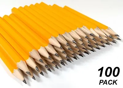 Bulk 100 Pack HB Lead Pencils 1/2 Half Length Orange - Good For Bingo Keno Etc • $34.48