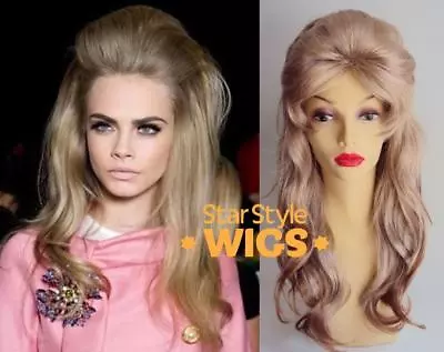 £31.99 • Buy DELUXE BARBARELLA 1960's LONG WAVY BLONDE BEEHIVE DRAG FASHION COSTUME WIG