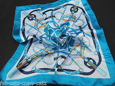 1x Ladies Unisex Small 50cm Square Silk Feel Satin Fashion Scarf Various Designs • £3.95