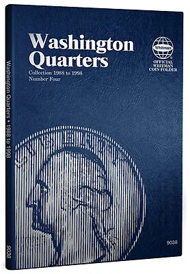 Whitman Coin Folder 9038 Washington Quarter #4 1988-1998  Album / Book  25 Cent • $4.39