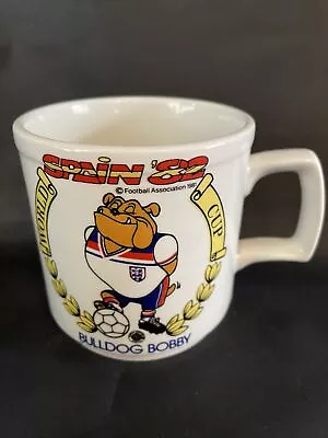 £10 • Buy Woods - Bulldog Bobby England Espana 82 Mascot Cup Mug 1980s World Cup Admiral