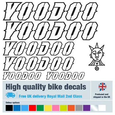 Voodoo (outline) Bike Decals With Free Bike Protection (22 Pack) - 14 Colours • $9.96