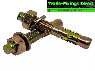 £2.70 • Buy M6 M8 M10 M12 M16 M20 M24 Through Bolt Anchors Heavy Duty Concrete Fixings