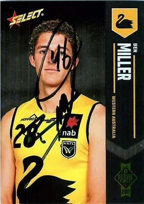 $14.99 • Buy ✺Signed✺ 2017 RICHMOND TIGERS AFL Premiers Card BEN MILLER Future Force