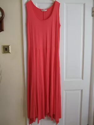 Bnwot Ladies Coral Jersey Dress Size 18 -by KALEIDOSCOPE • £8