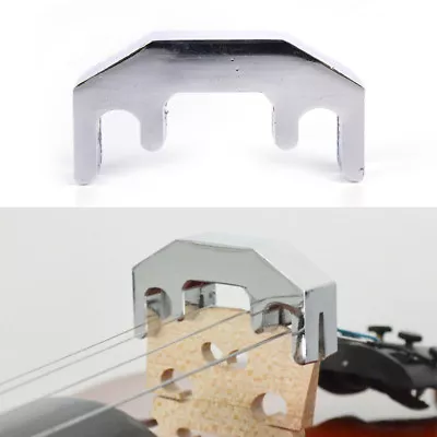 1pc Mini Violin Practice Mute Metal Silver Fiddle Silent Silencer Accessor;-d • $5.11