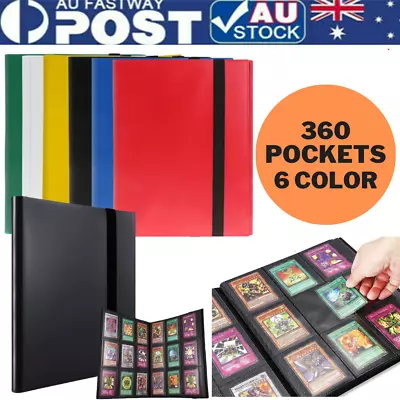 360 Cards Pocket Trading Card Binder 9 Pocket Trading Card Album Folder Case AUS • $14.97
