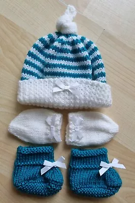 £5.99 • Buy HAT, MITTENS & BOOTEES Set To Fit 17-19 Inch Baby Doll/Baby Annabell (13)