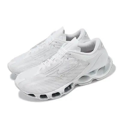 Mizuno Wave Prophecy 12 White Grey Men Road Running Jogging Shoes J1GC2383-32 • $184.99