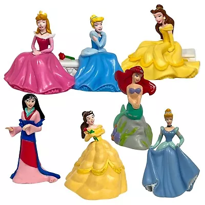 $6.95 • Buy Disney Princess Figures CAKE TOPPERS Aurora Belle Cinderella Mulan Ariel PVC