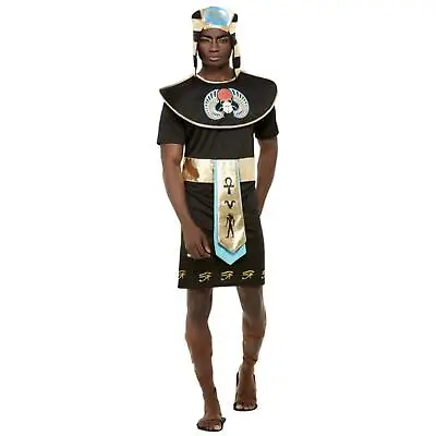 Mens Classic Egyptian King Fancy Dress Costume Traditional Halloween • £27.52