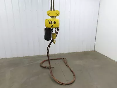 Yale KAL 2 Ton 4000Lb Pneumatic Air Chain Hoist 10' Lift Pendant & Push Trolley • $2799.99