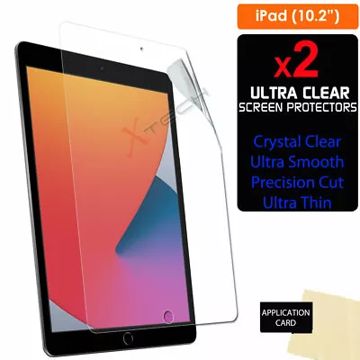 2x For Apple IPad 9 8 7 9th 8th 7th Gen 10.2  CLEAR Screen Protector Guard Cover • £2.89