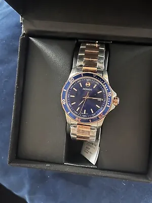 New Movado Series 800 Blue Dial Men's Watch - 2600149 • $1100