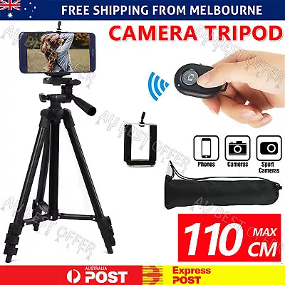 $17.98 • Buy Professional Camera Tripod Stand Mount Phone Holder For IPhone DSLR Travel AU