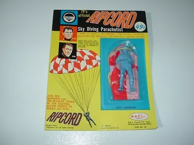 RARE Vintage Ray Line RIPCORD TV Show Sky Diving Parachutist Toy New On Card • $45