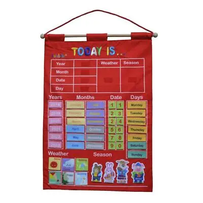 My Calendar And Weather Fabric Wall Hanging Chart Children Educational Chart • £15.23