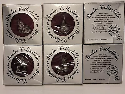 Lot Of Six JASCO 1980 Pewter Collectibles Miniatures Vintage • $24.99