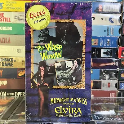 Elvira's Midnight Madness The Wasp Woman 1959 VHS New! Horror 90's Coors Promo • $25.99