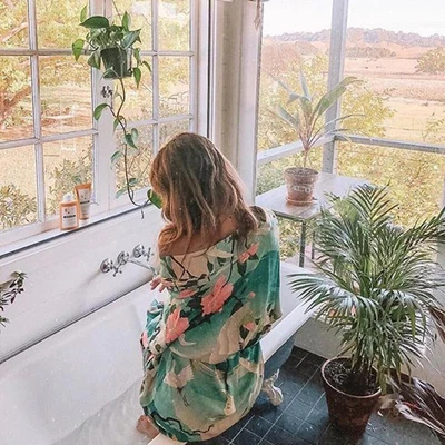 Kimono Coat Loose Yukata Outwear Long Bathrobe Top Crane Foral UK Lady Japanese • £18.99