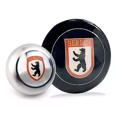 Berlin 2Pc Kit - Horn Button & Aluminum 12mm Shift Knob Bus Beetle Golf Split • $148.01