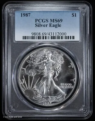 1987 American Silver Eagle $1 PCGS MS 69 • $53.95