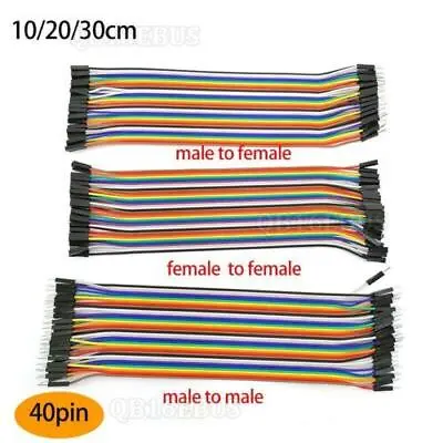 40x Jumper Wires Male To Male Female To Female Cable 10/20/30cm For Arduino B16 • $2.18