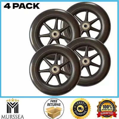 Walker 6 In. Replacement Wheels Smooth Rolling High Quality Rubber Set Of 4 • $38.95