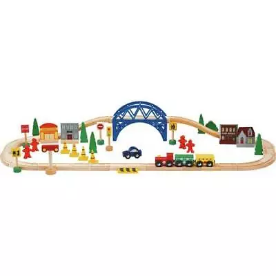 Chad Valley Wooden Train Set - 60 Piece • £26.32