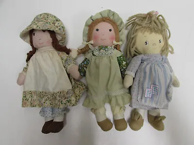 Vintage Holly Hobbie Betsey Clark Rag Dolls GUC Knickerbocker 80s • $22.99