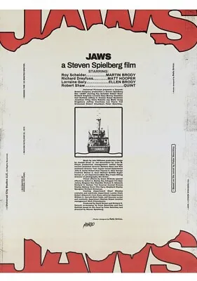 MONDO JAWS Poster Rafa Orrico  18” X 24” LE /175 Brand New • $69.95