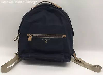 Navy Blue/Brown Michael Kors Nylon Backpack • $9.99